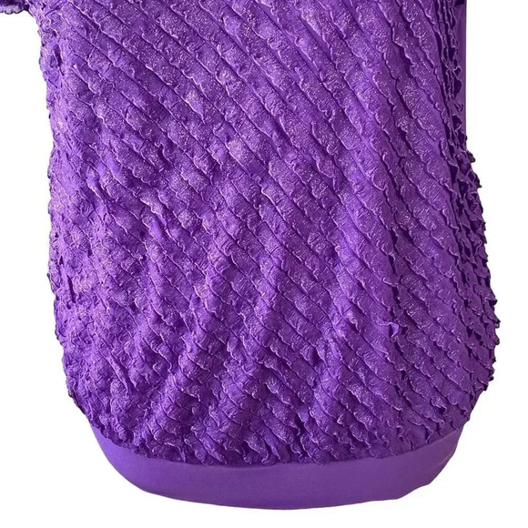 Rebecca Malone Bundle of 2 Tiered Ruffles Short Sleeves Tops Size 1X Red Purple - Picture 7 of 14